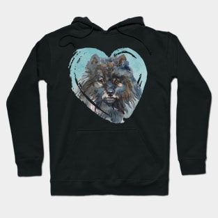 Keeshond Portrait Hoodie